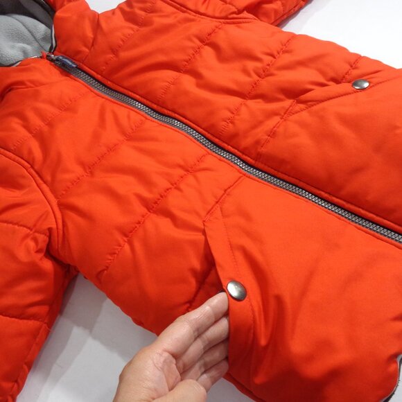 Oshkosh B’Gosh Toddler Boys Fleece Lined Hooded Puffer Jacket Winter Coat Sz 5/6 - Picture 6 of 8